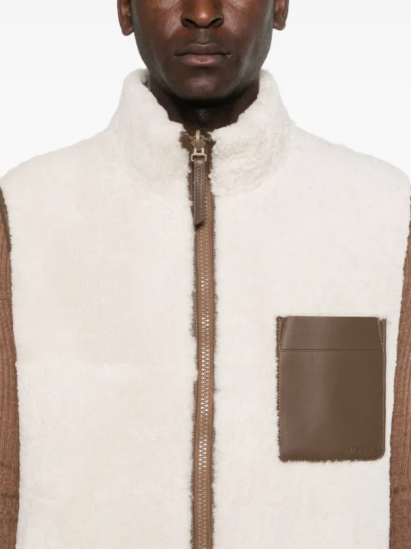 Yves Salomon シアリング ベスト | ホワイト | FARFETCH JP