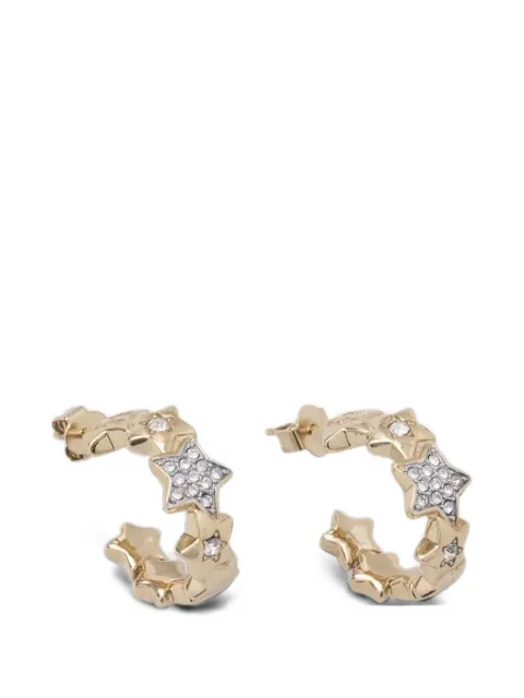 Furla crystal-embellished hoop earrings