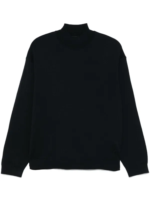 Emporio Armani モックネック セーター | ブルー | FARFETCH JP