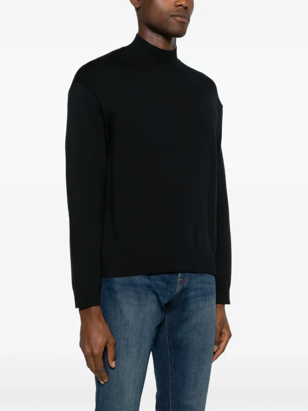 Emporio Armani モックネック セーター | ブルー | FARFETCH JP