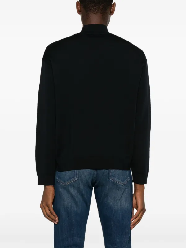 Emporio Armani モックネック セーター | ブルー | FARFETCH JP