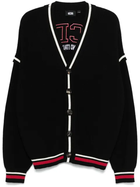 GCDS logo knit cardigan