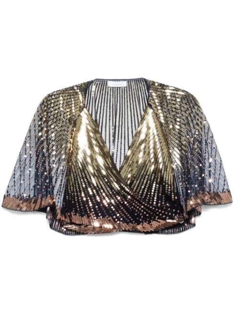 Rabanne sequin embellished blouse
