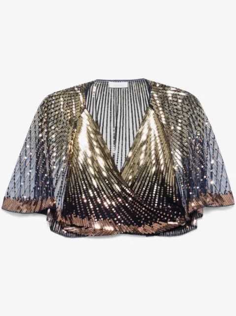Rabanne sequin embellished blouse