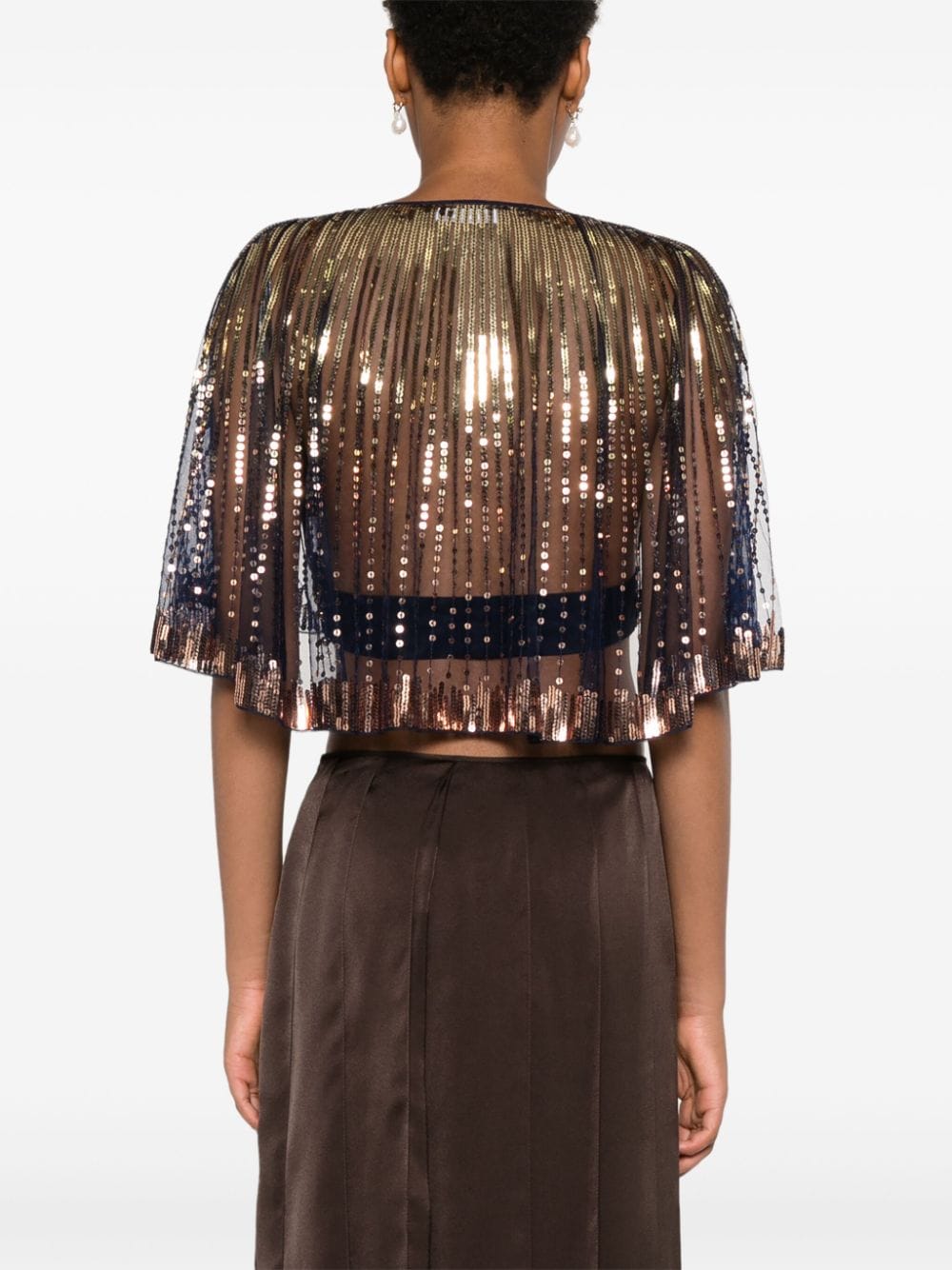 RABANNE SEQUIN EMBELLISHED BLOUSE 