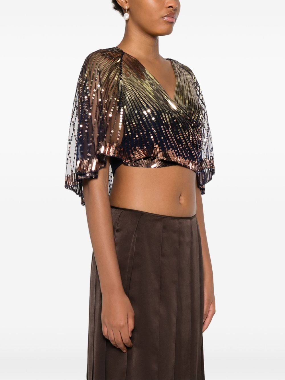 RABANNE SEQUIN EMBELLISHED BLOUSE 