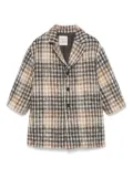 Douuod Kids checked coat - Brown
