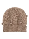 Onefifteen glitter cable-knit beanie - Gold