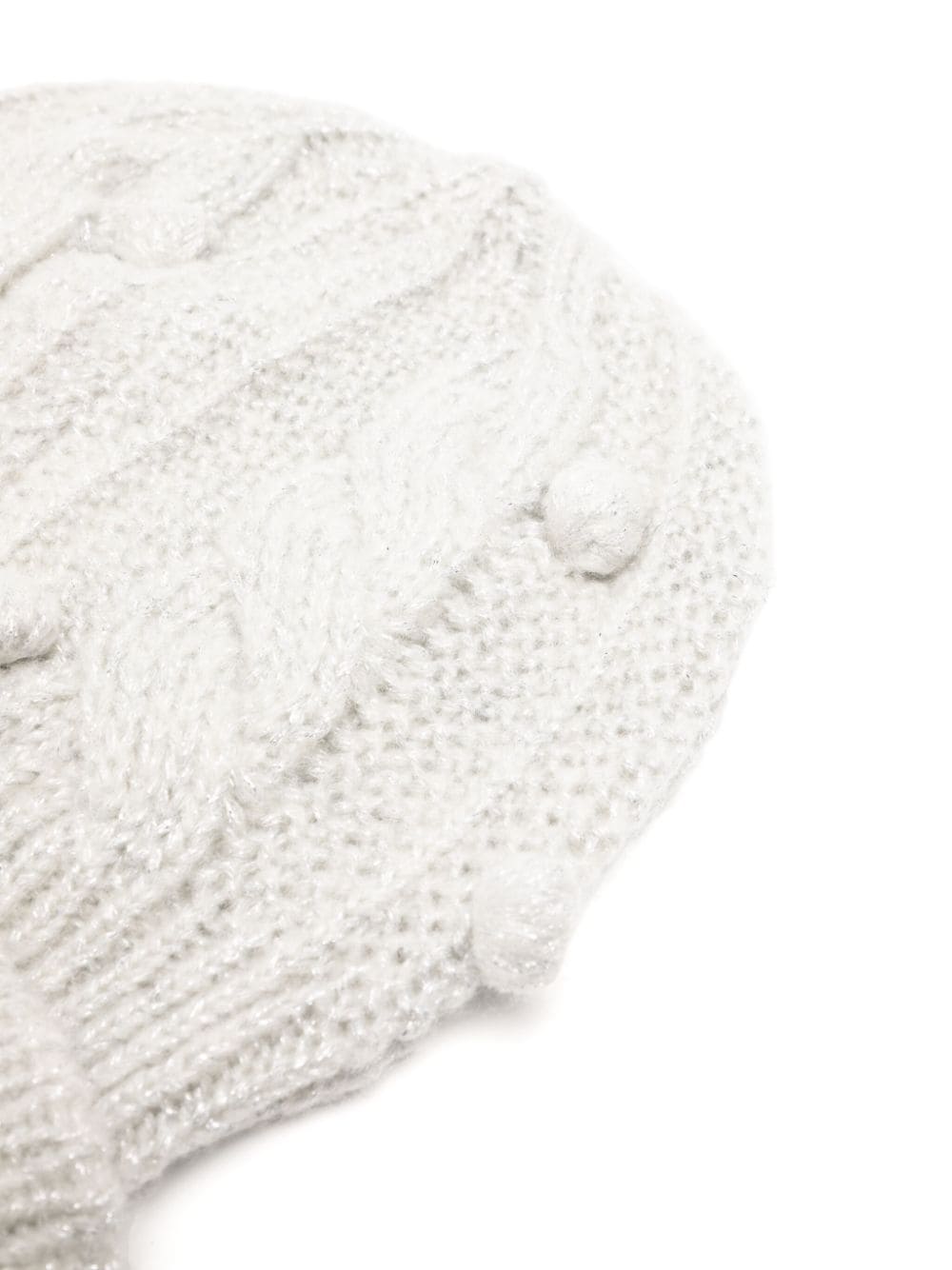 Shop Onefifteen Glitter Cable-knit Beanie In Grey