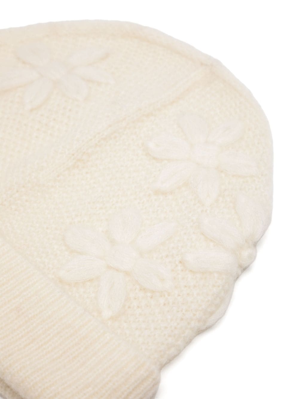 Shop Onefifteen Floral-embroidered Knit Beanie In White