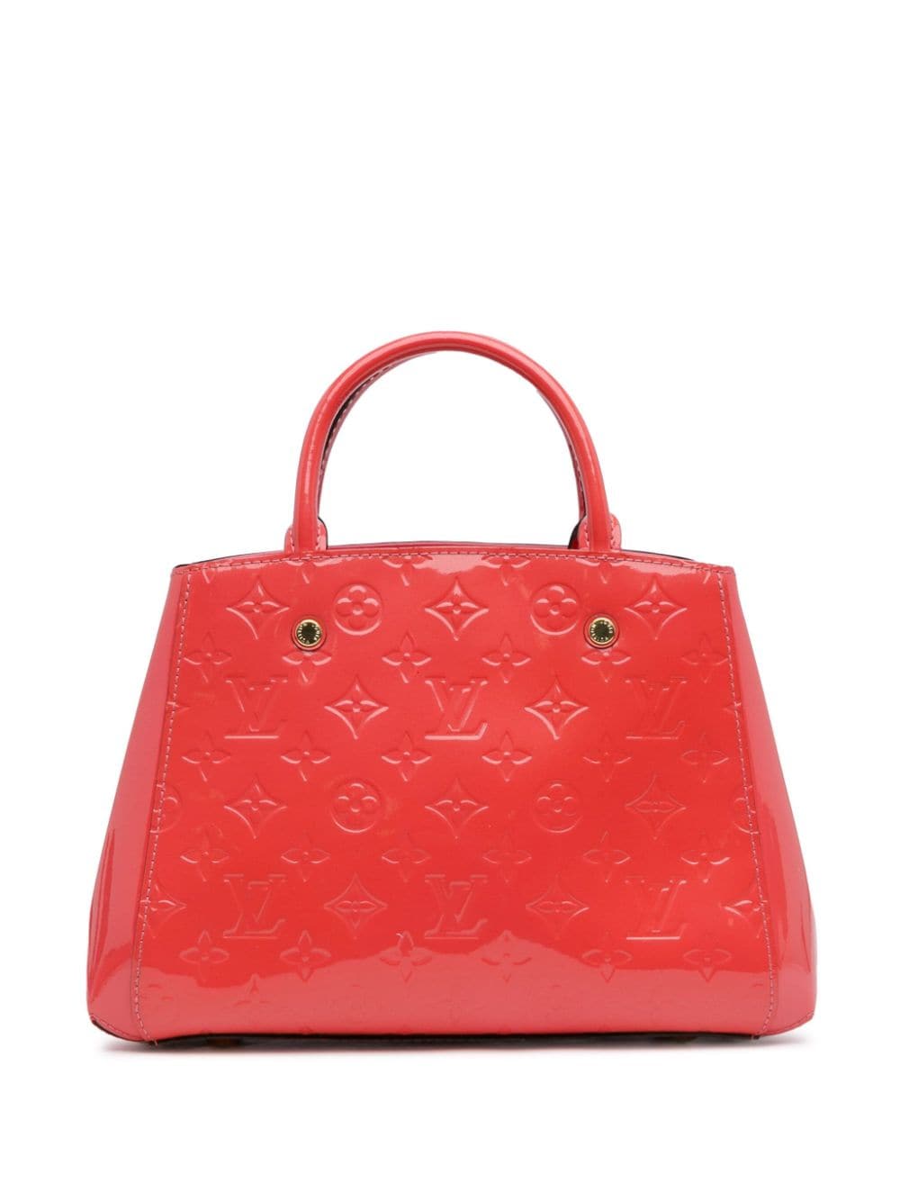 Louis Vuitton Pre-Owned 2015 Montaigne BB gelakte boekentas met monogram - Rood