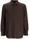 Emporio Armani logo-jacquard shirt - Brown
