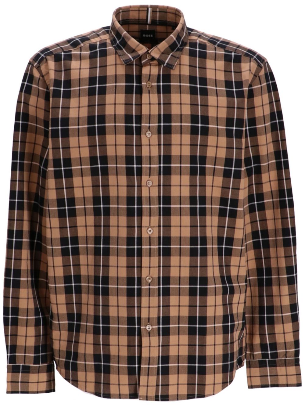 BOSS checked shirt - Brown