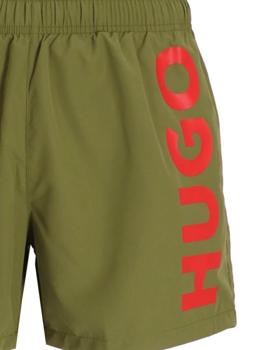 Shop Hugo Abas Swim Shorts In Green