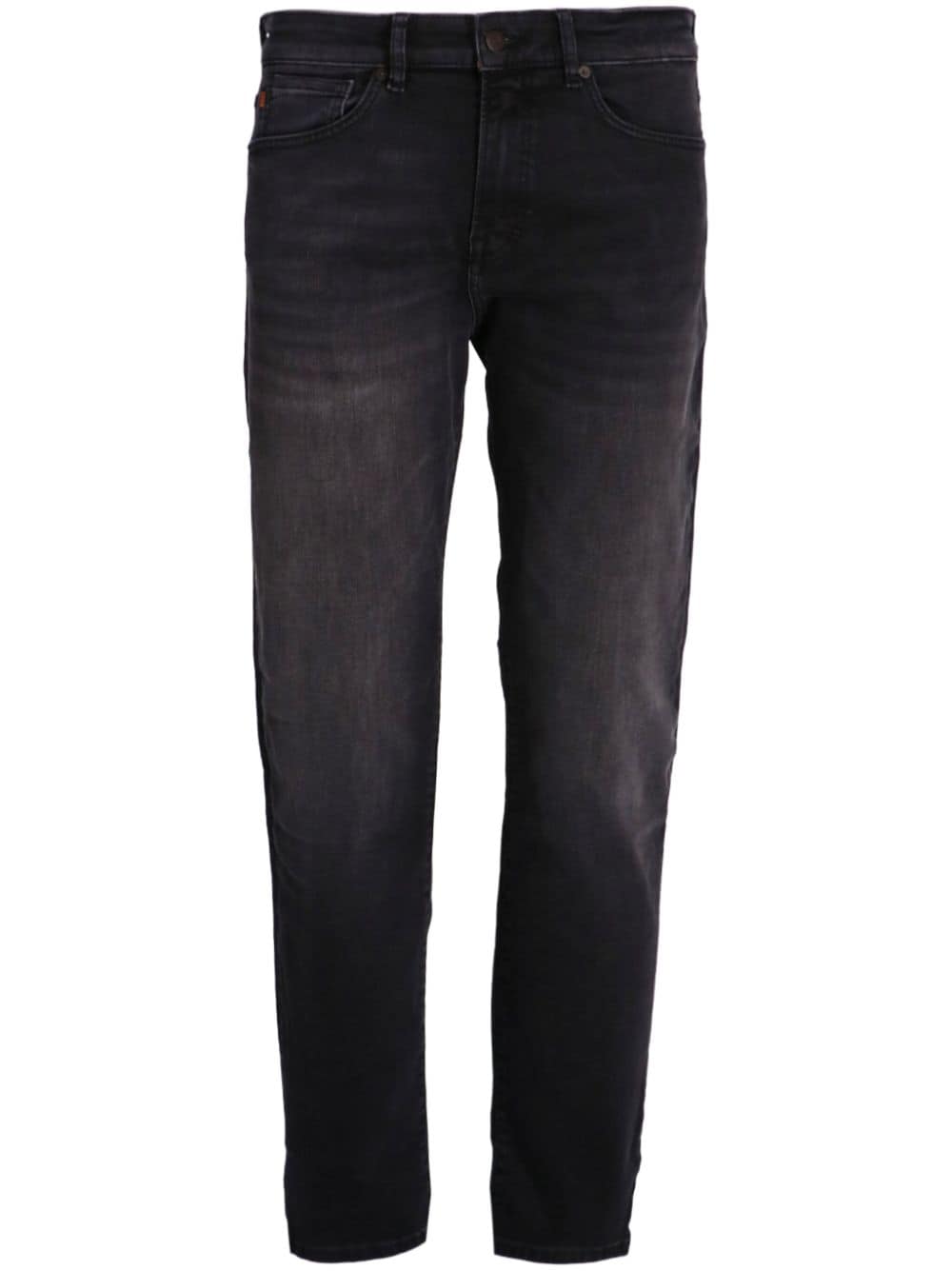 Shop Hugo Boss Tapered-leg Jeans In Schwarz