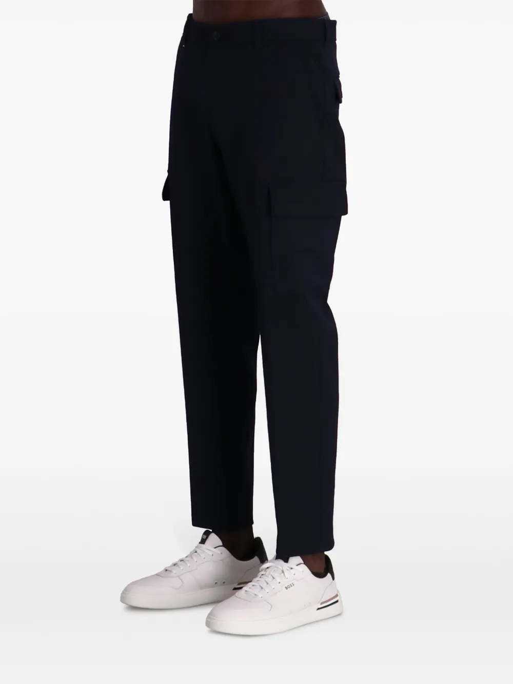 Shop Hugo Boss Cargo Trousers In Blue