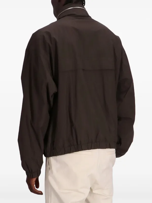AMI Paris Elasticated Zipped Windbreaker | Brown | FARFETCH