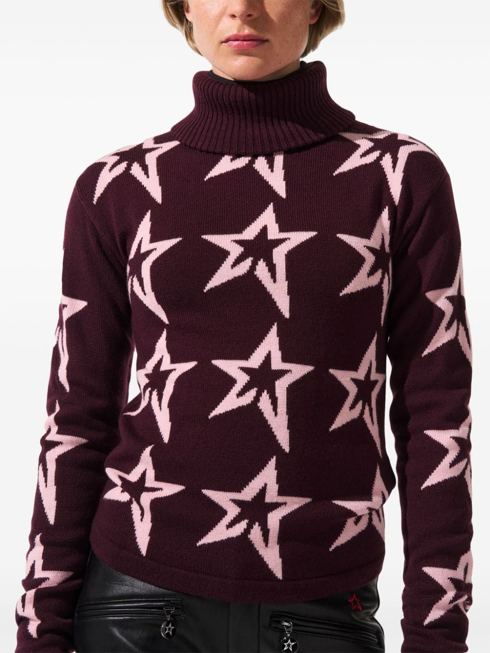 Shop Perfect Moment Star Dust Sweater In Purple