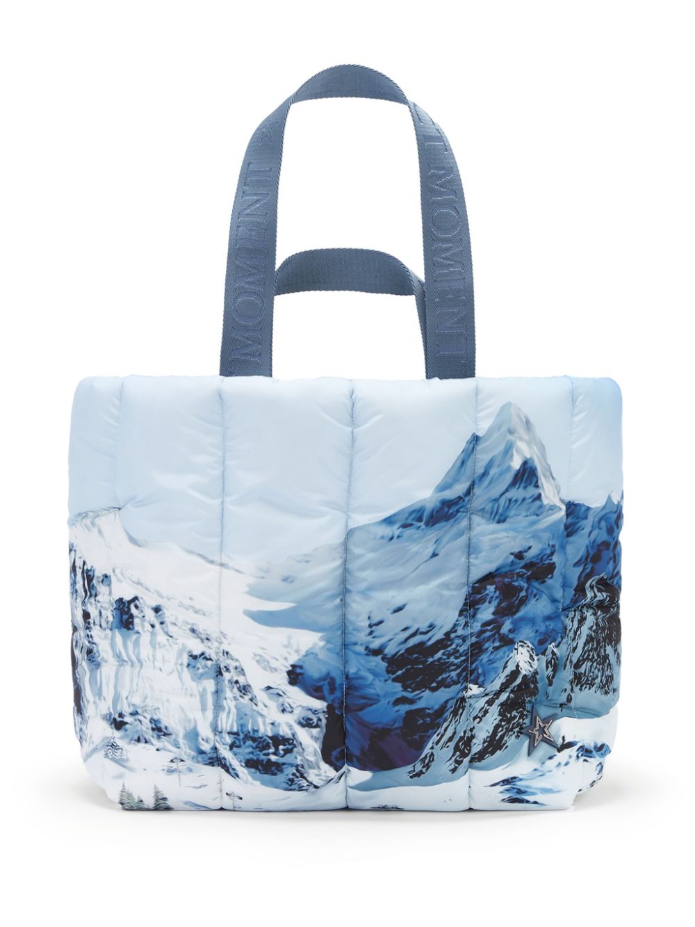 mountain-print tote bag