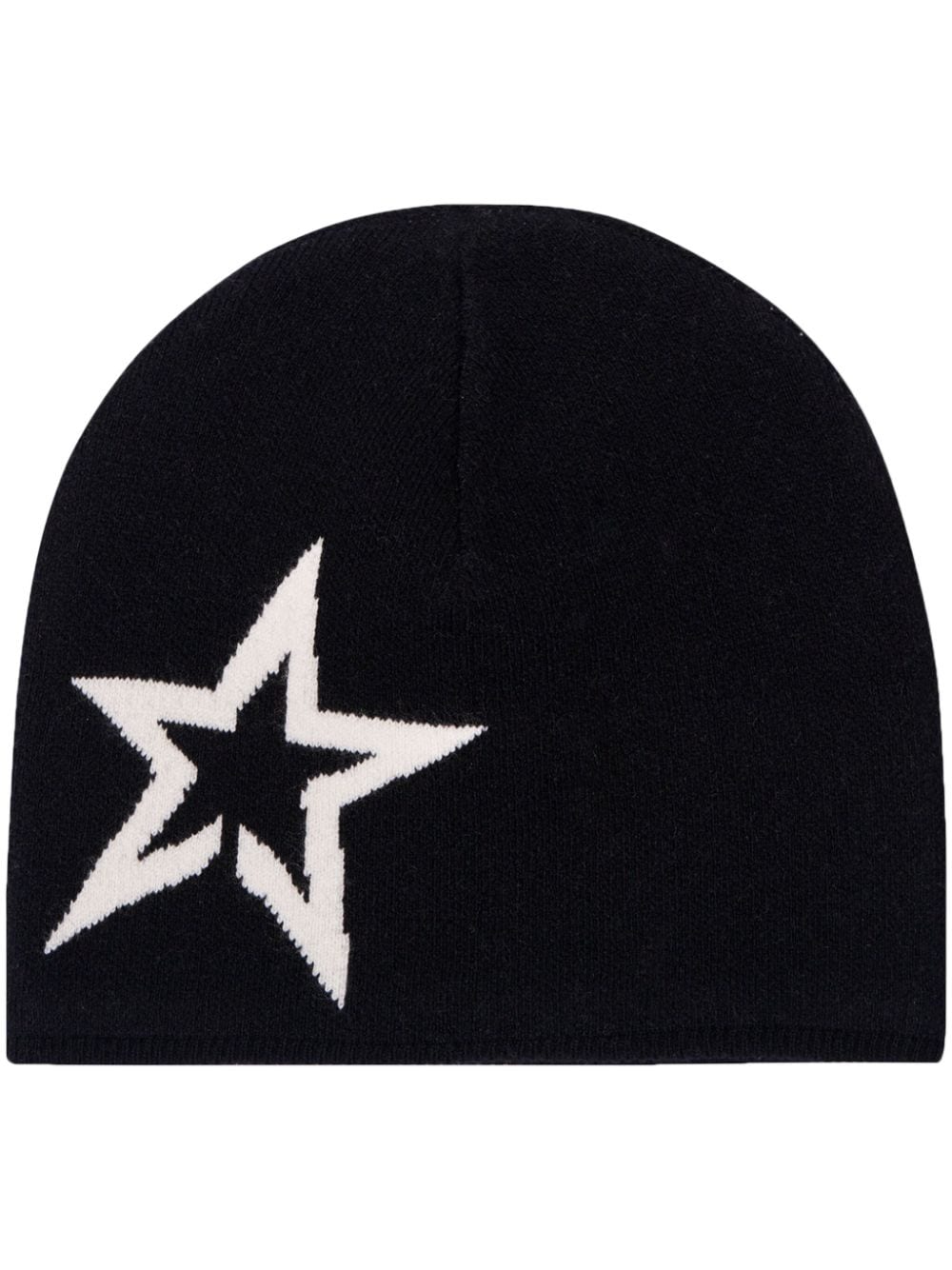 Shop Perfect Moment Intarsia-star Beanie In Black