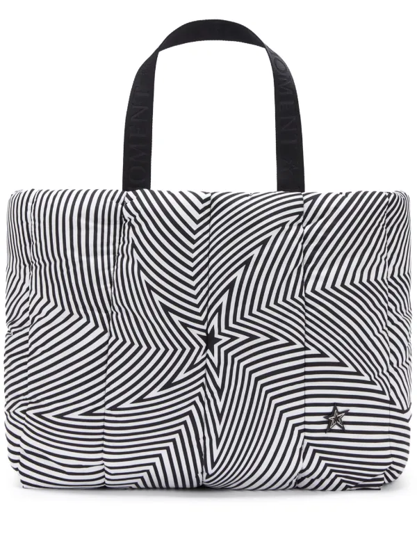 Perfect Moment Printed Tote Bag in Black