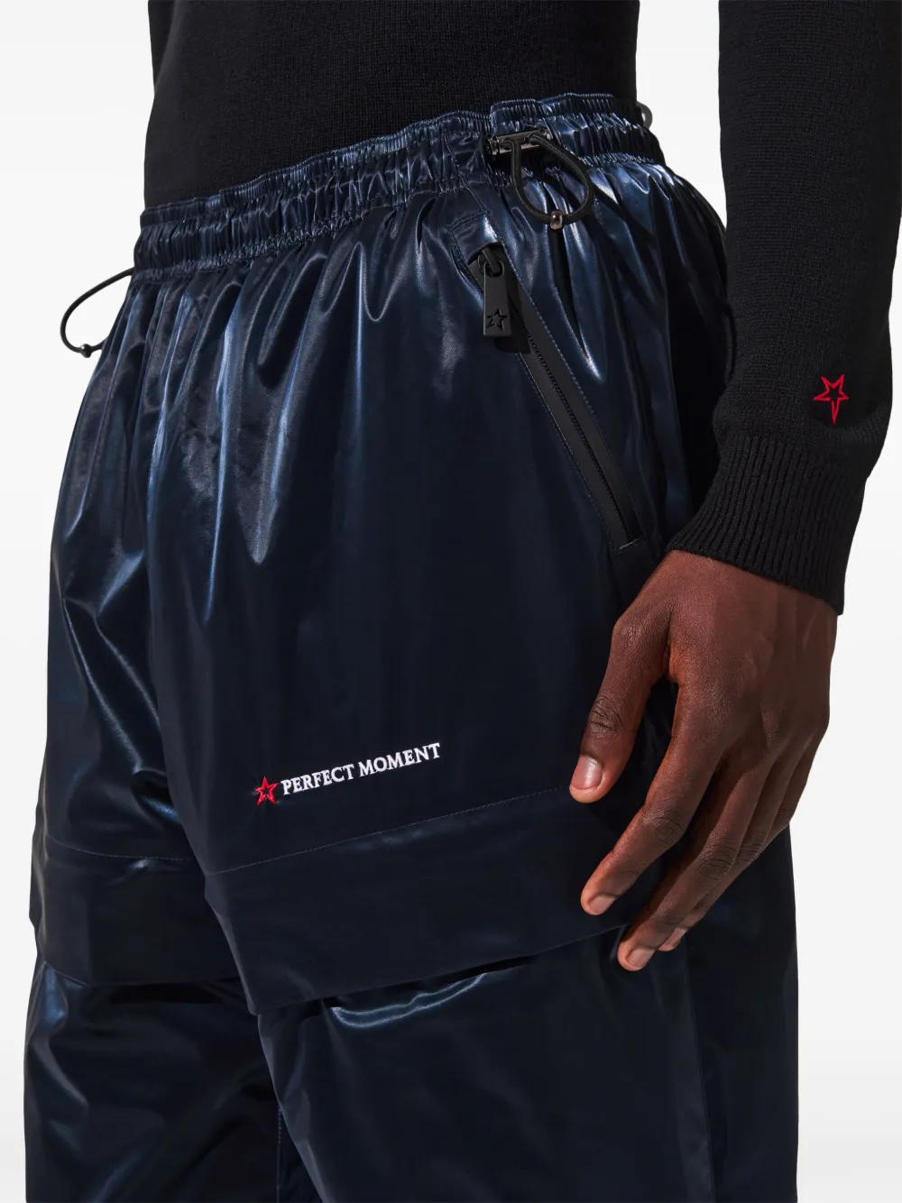 【PERFECT MOMENT】wool-blend tapered track pants Perfect Moment Miller Insulated Ski Trousers | Blue