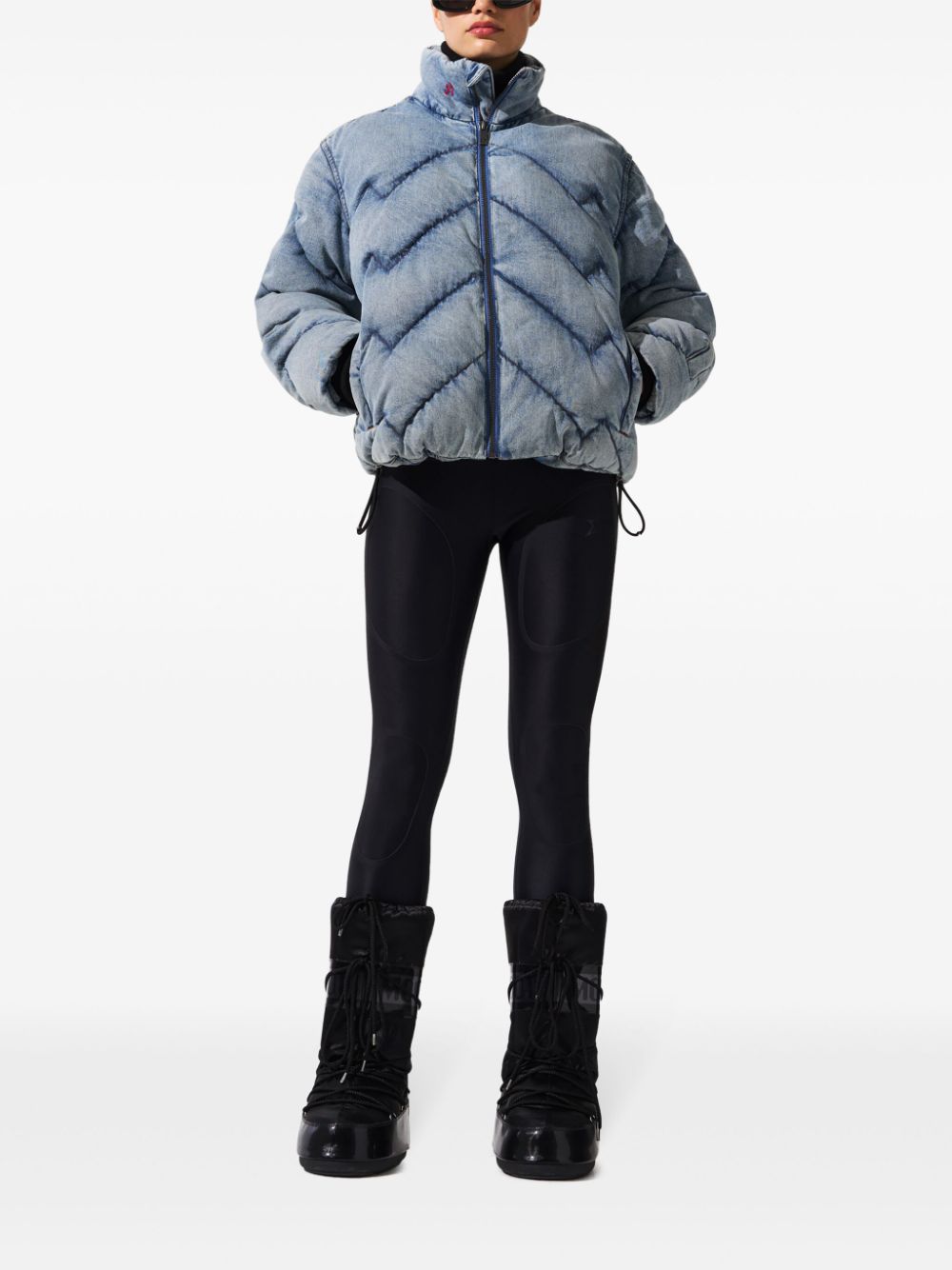 Perfect Moment denim puffer jacket - Blauw