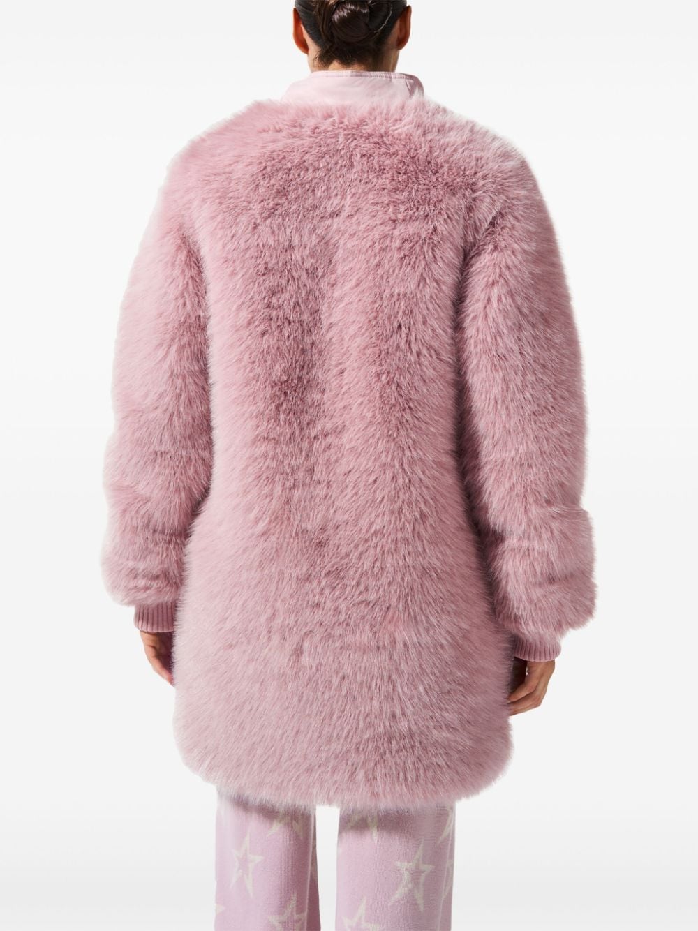 Shop Perfect Moment Faux-fur Coat In Pink