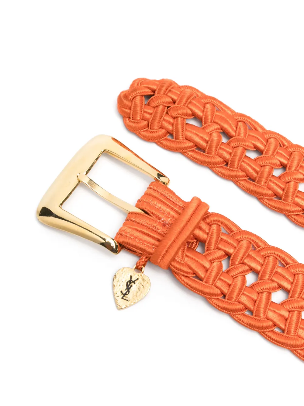 Saint Laurent Pre-Owned 1970s zijden riem - Oranje