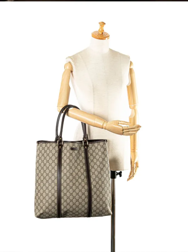 Gucci Pre Owned 2000 2015 GG Supreme Joy Tote Bag Brown FARFETCH AE
