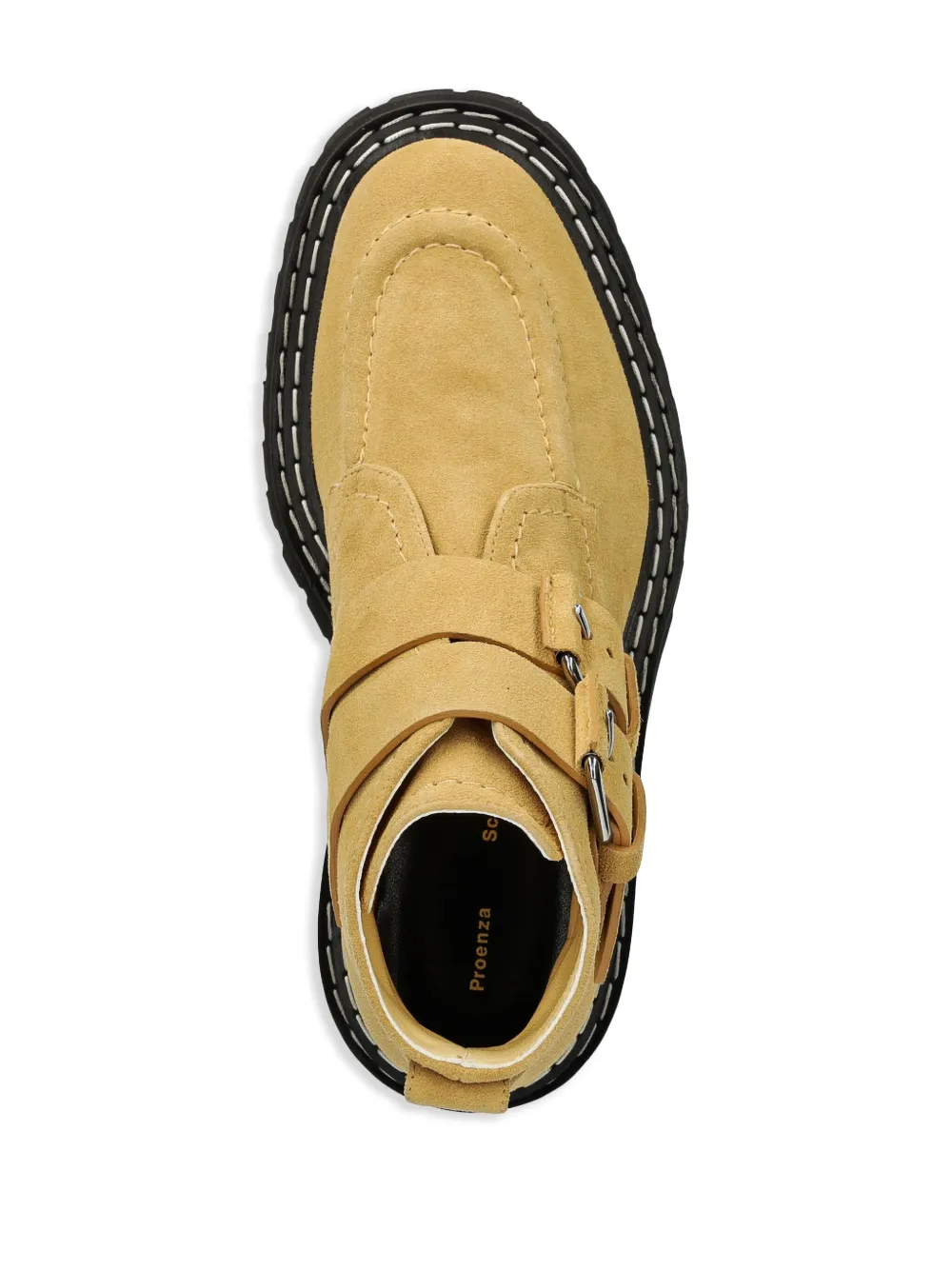 Proenza Schouler suede biker boots Yellow