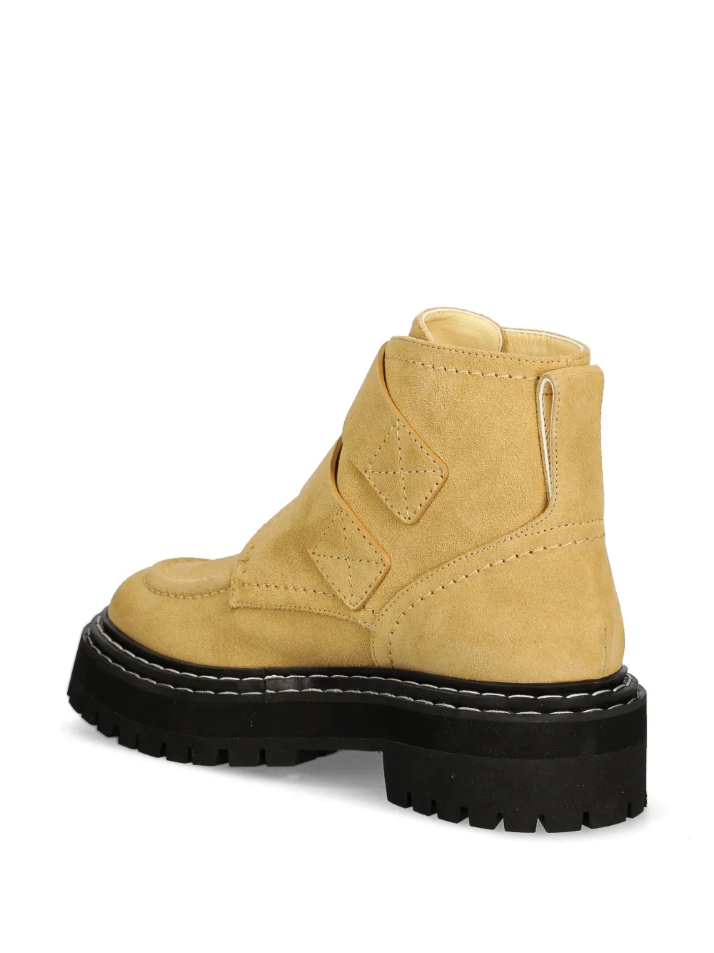 Proenza Schouler suede biker boots Yellow