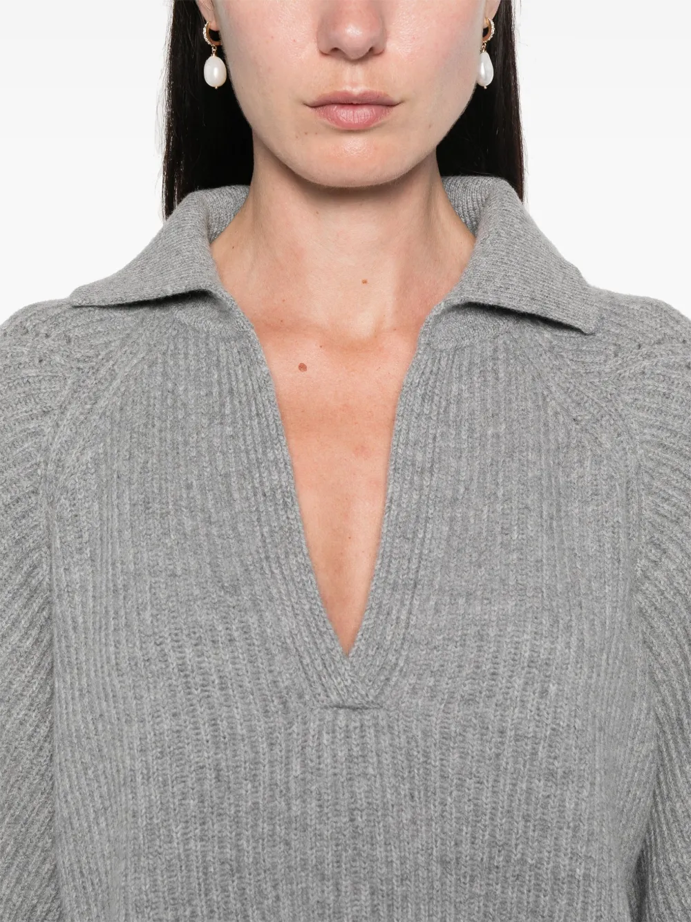 Nude Geribbelde sweater Grijs