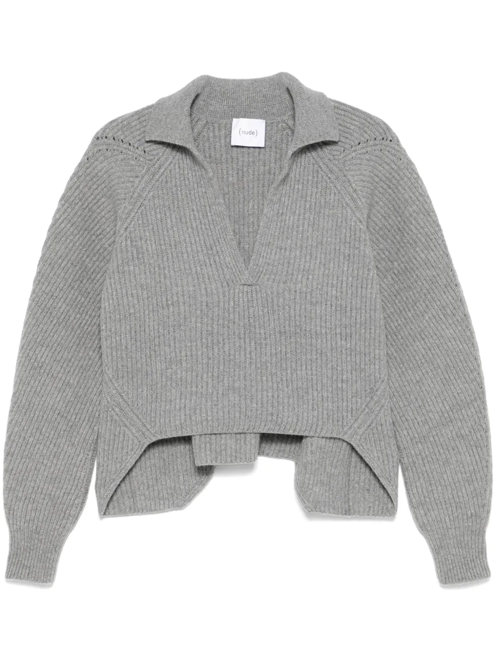 Nude Geribbelde sweater Grijs