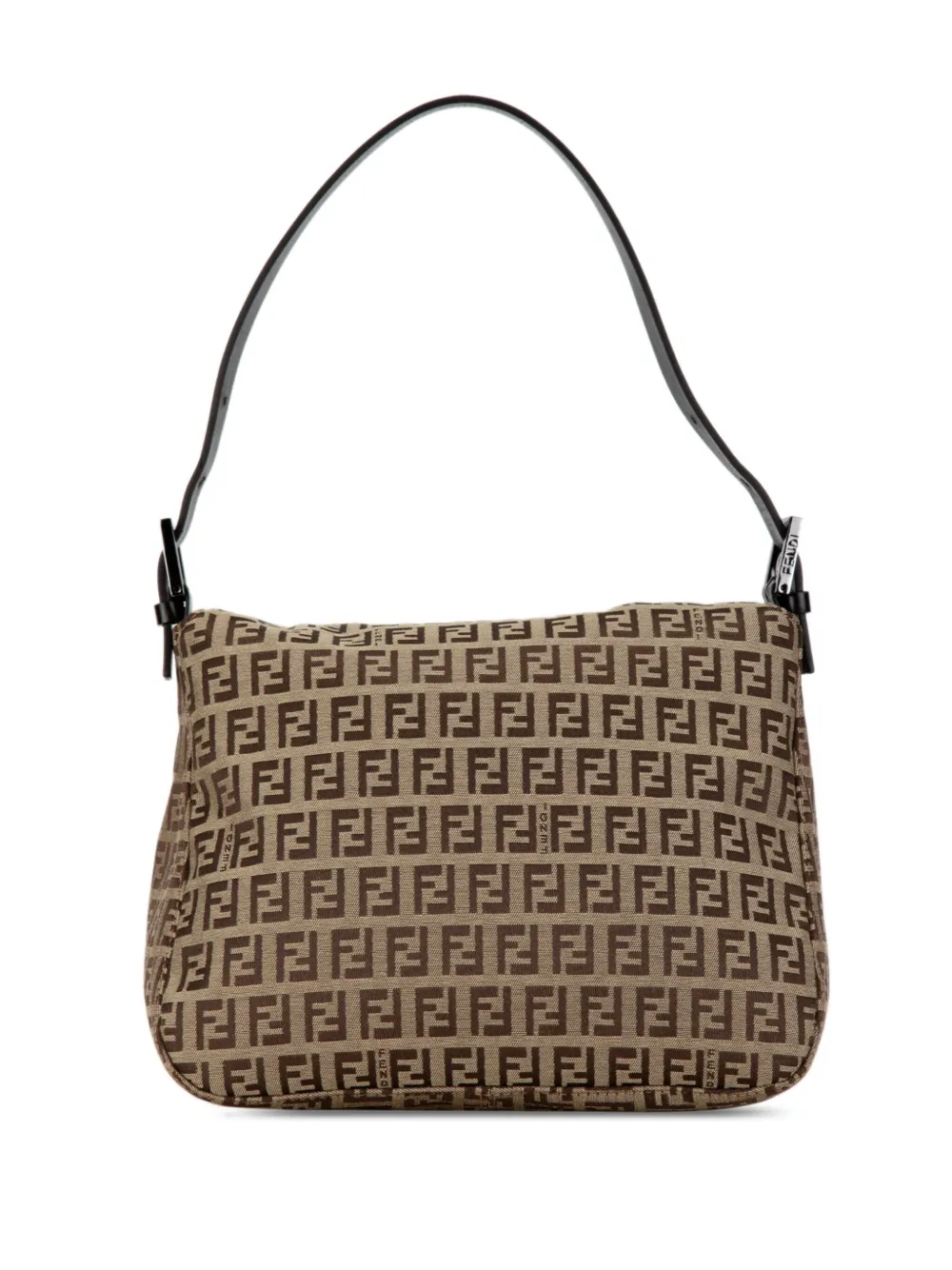 Fendi Pre-Owned 2000-2010 Zucchino Canvas Double Flap Mamma shoulder bag - Bruin