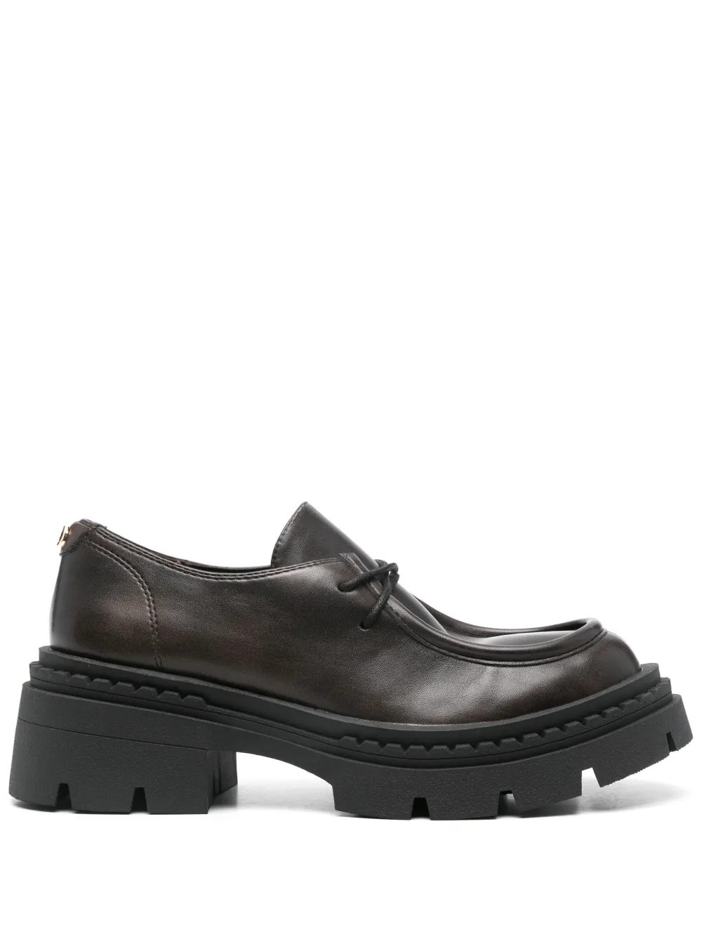 TWINSET leather brogues Brown