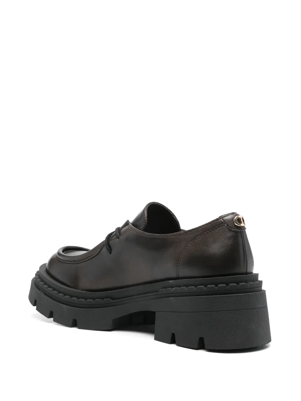 TWINSET leather brogues Brown