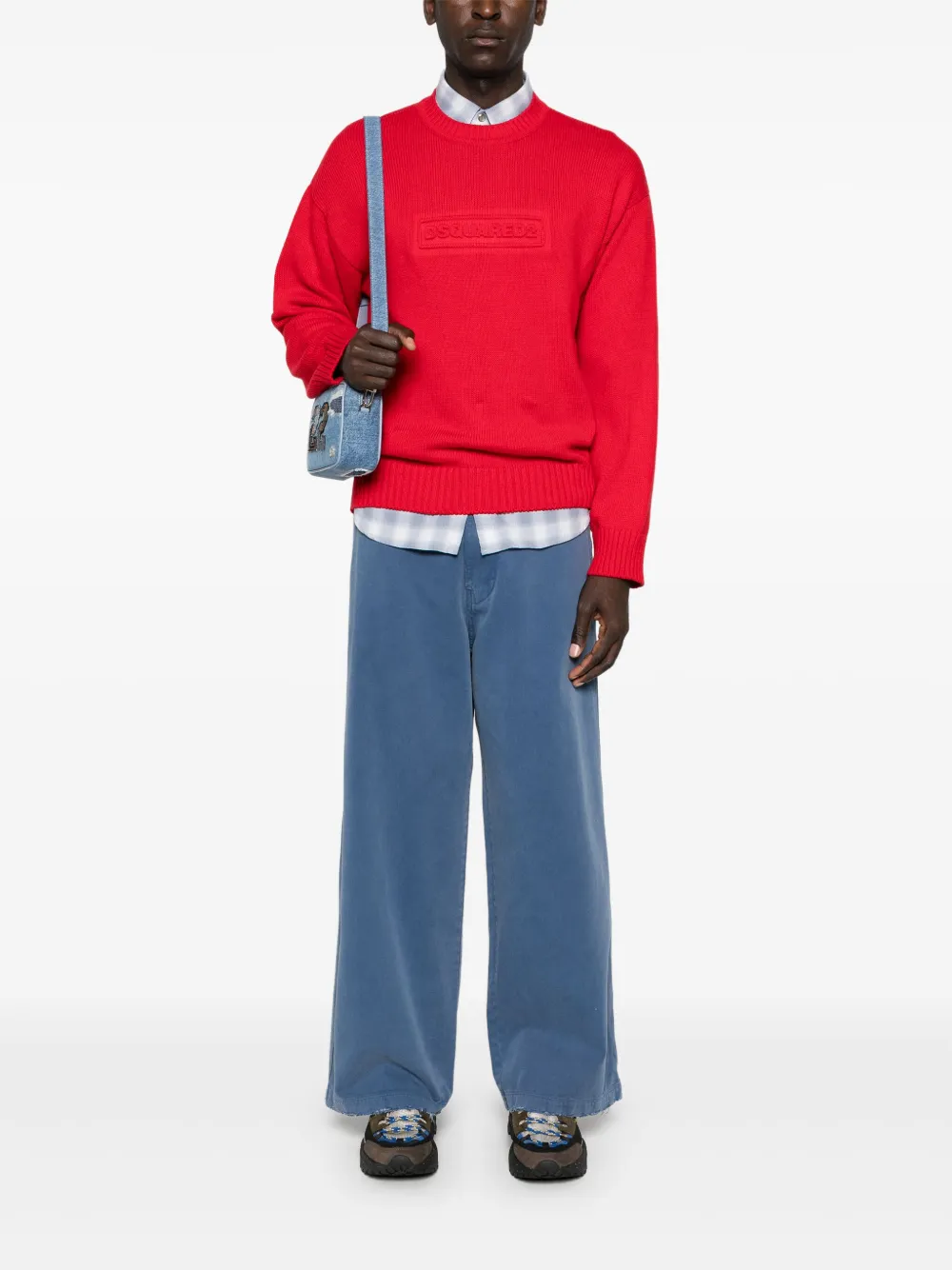 DSQUARED2 embossed-logo jumper - Rood