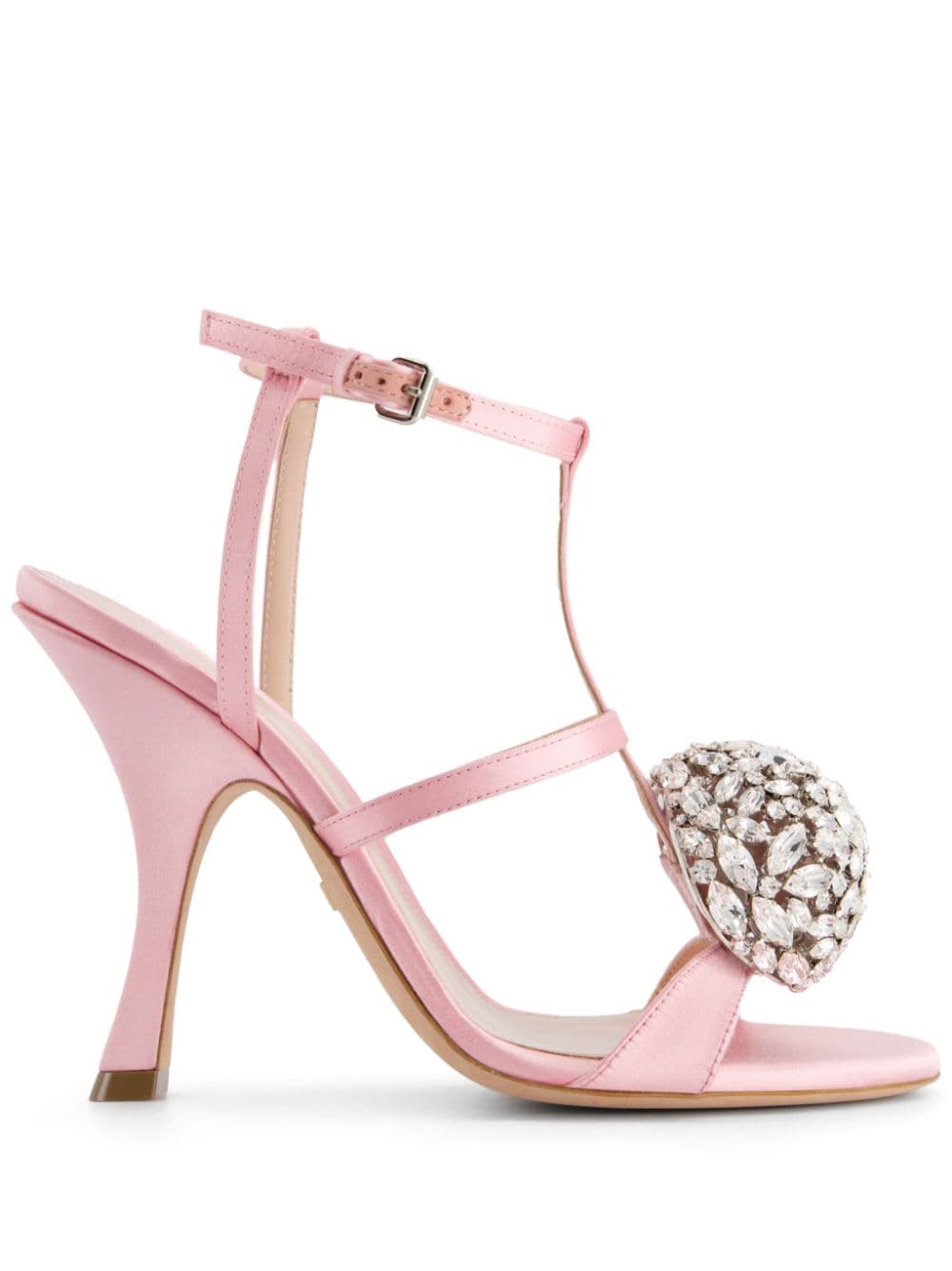 Giambattista Valli 110 mm slingback sandalen verfraaid met kristallen Roze