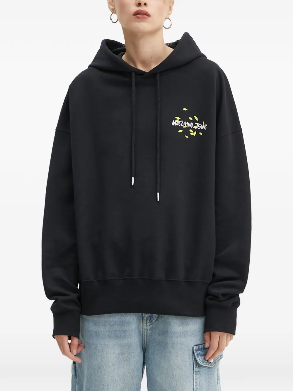MOSCHINO JEANS drawstring hoodie - Schwarz