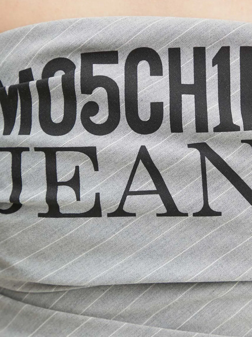 MOSCHINO JEANS Bandeau top met krijtstreep Grijs