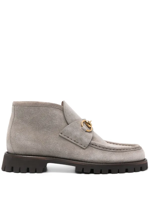 Gucci Horsebit Ankle Boots Grey FARFETCH CA