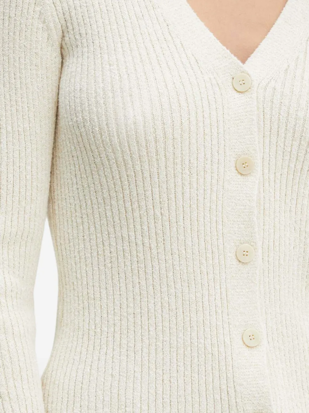 Theory Vest met V-hals en knoop Beige