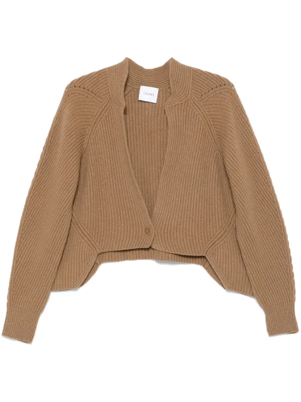 Nude Asymmetric Cardigan | Brown | FARFETCH