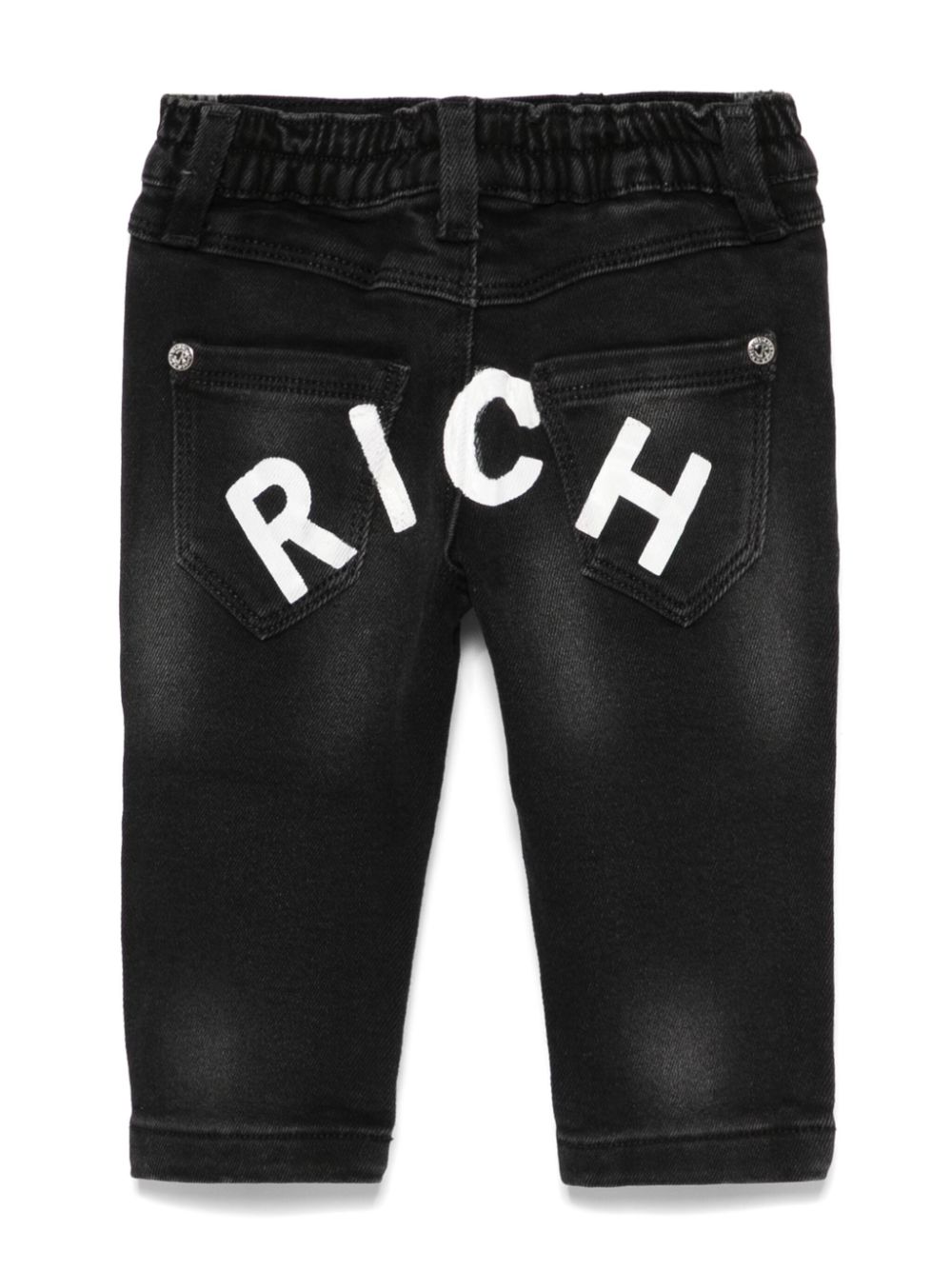 John Richmond Junior Jeans met logoprint - Zwart