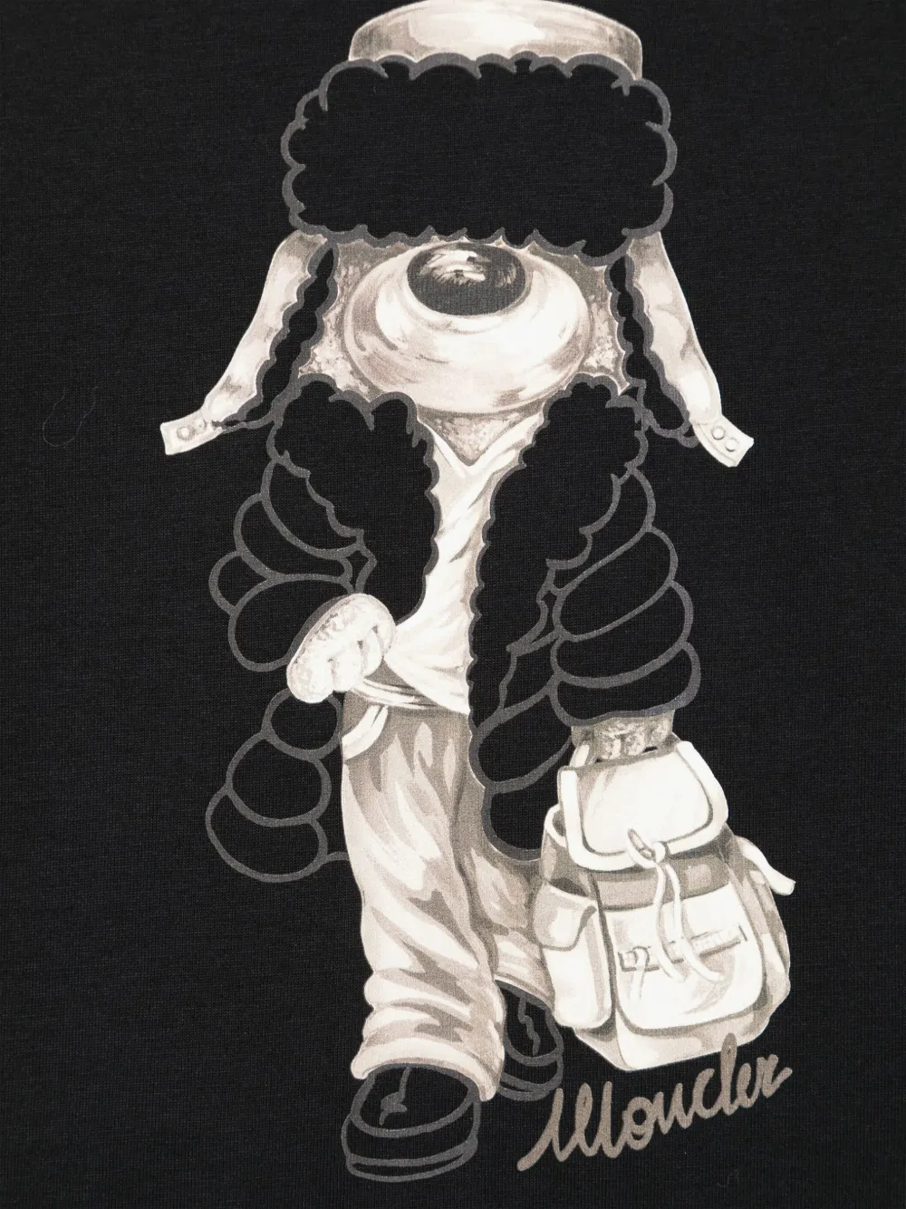 Moncler Enfant T-shirt met lange mouwen en print Blauw