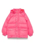 Mini Rodini logo-embroidered puffer jacket - Pink