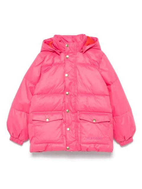 Mini Rodini logo-embroidered puffer jacket