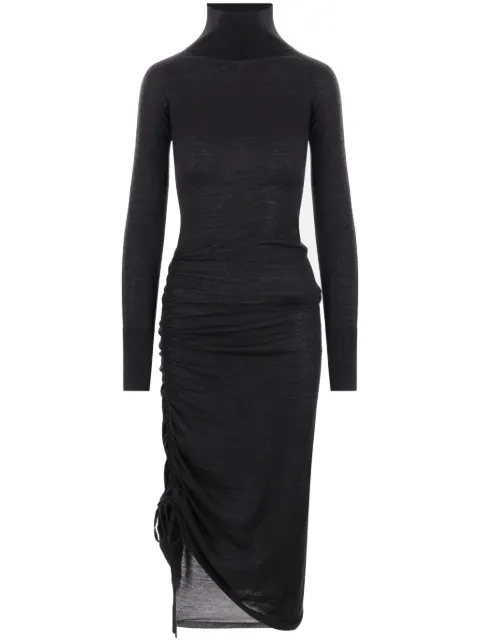 Alaïa Midikleid mit Stehkragen