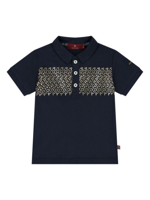 Aigner Kids logo-print polo shirt 